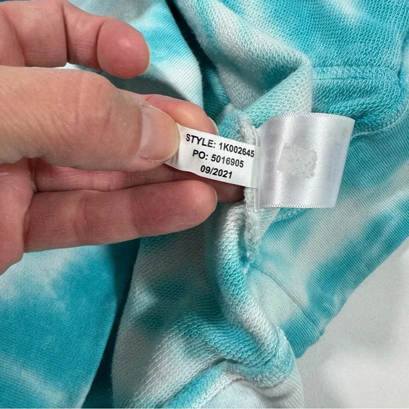 Vineyard Vines Relaxed Half Button Pullover Sweatshirt Tie Dye Blue - Picture 5 of 7